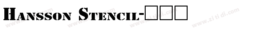 Hansson Stencil字体转换
